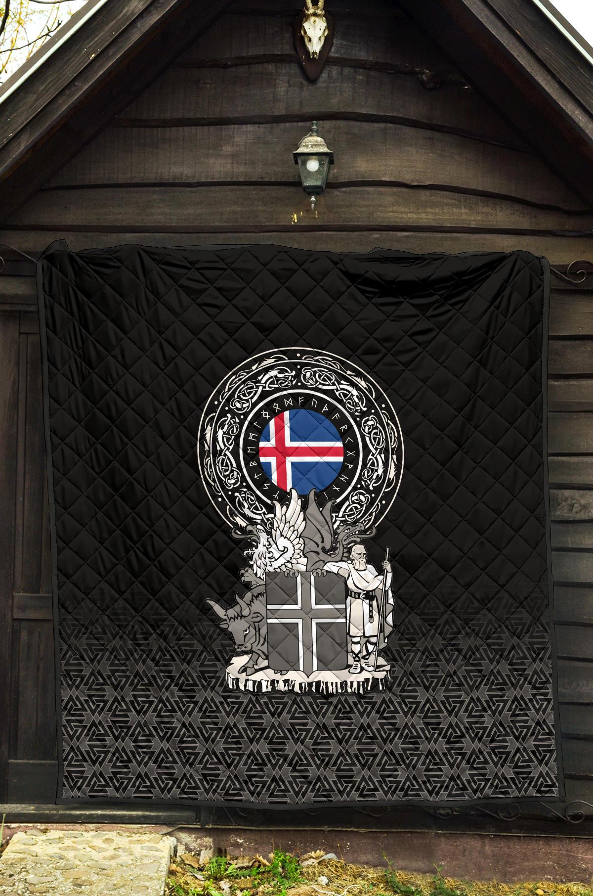 Viking Premium Quilt - Iceland Coat Of Arms RLT12 - Wonder Print Shop