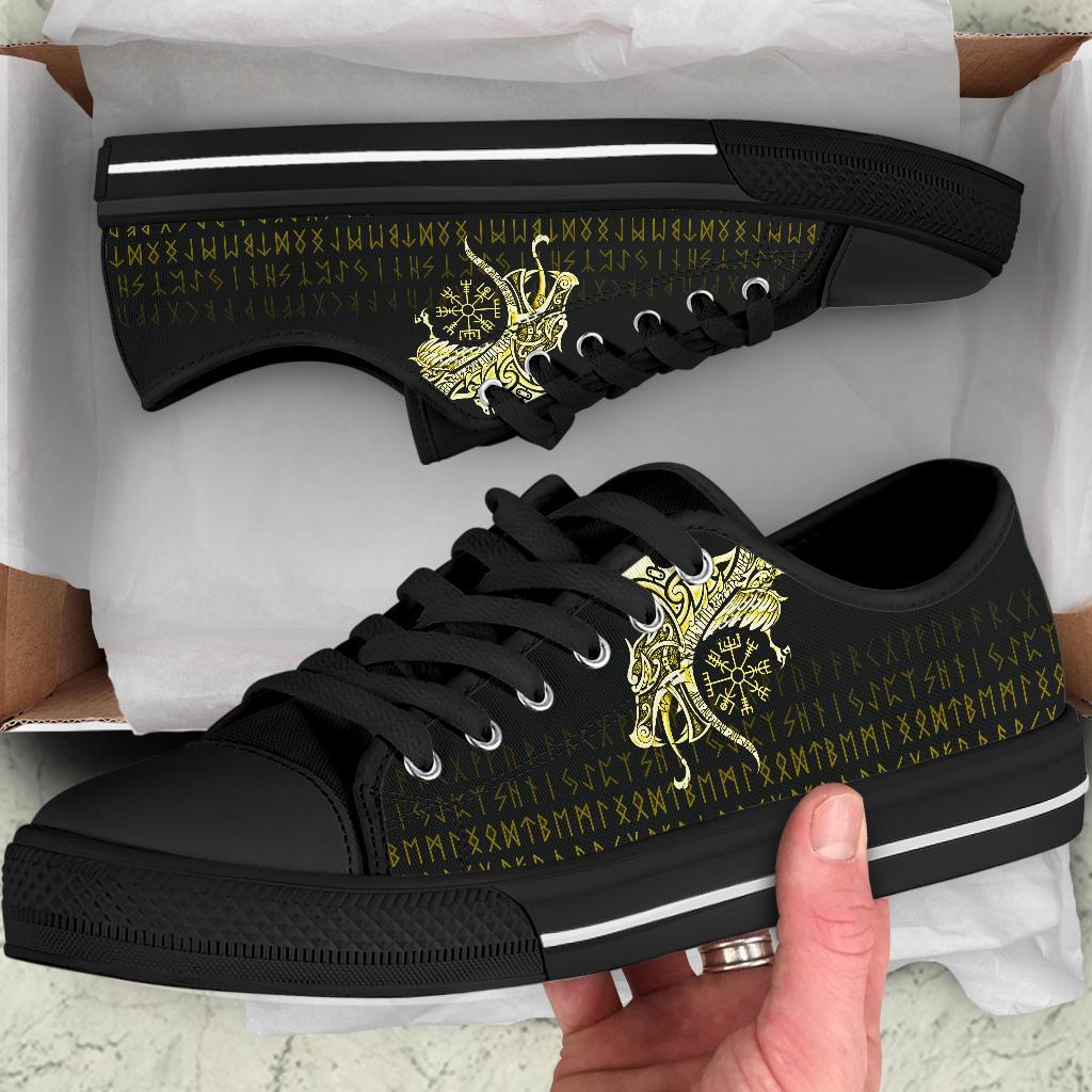viking-low-top-shoes-fenrir-raven-and-vegvisir-tattoo-yellow