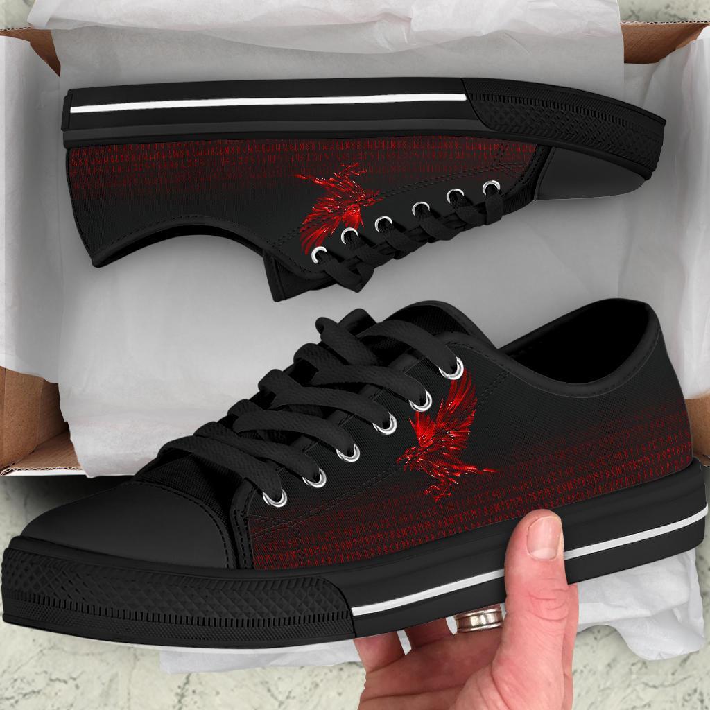 viking-low-top-shoes-the-raven-of-odin-rune-red