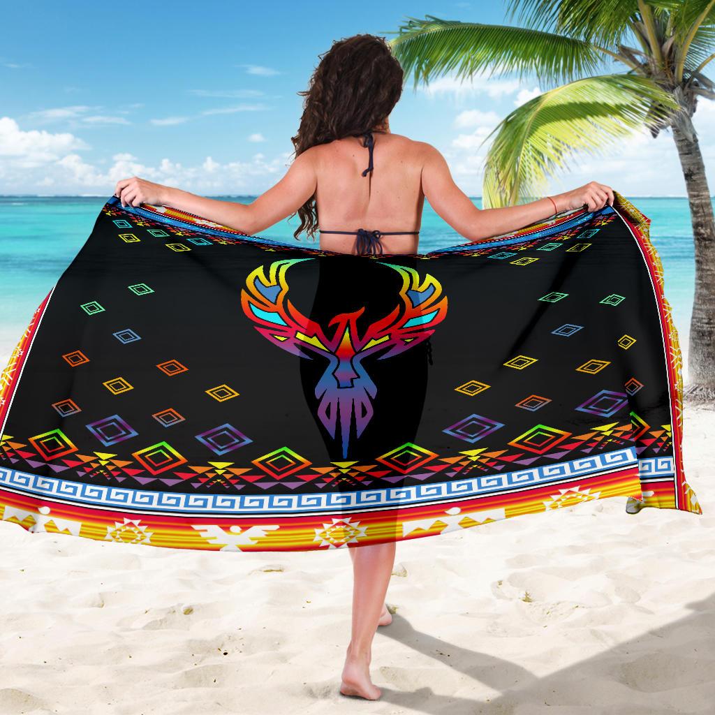 Phoenix Rising Native American Design Sarongs LT10 - Wonder Print Shop