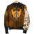 Viking Men's Bomber Jacket Gold Spear Of The God Odin - Gungnir and Two Gold Ravens RLT12 - Wonder Print Shop