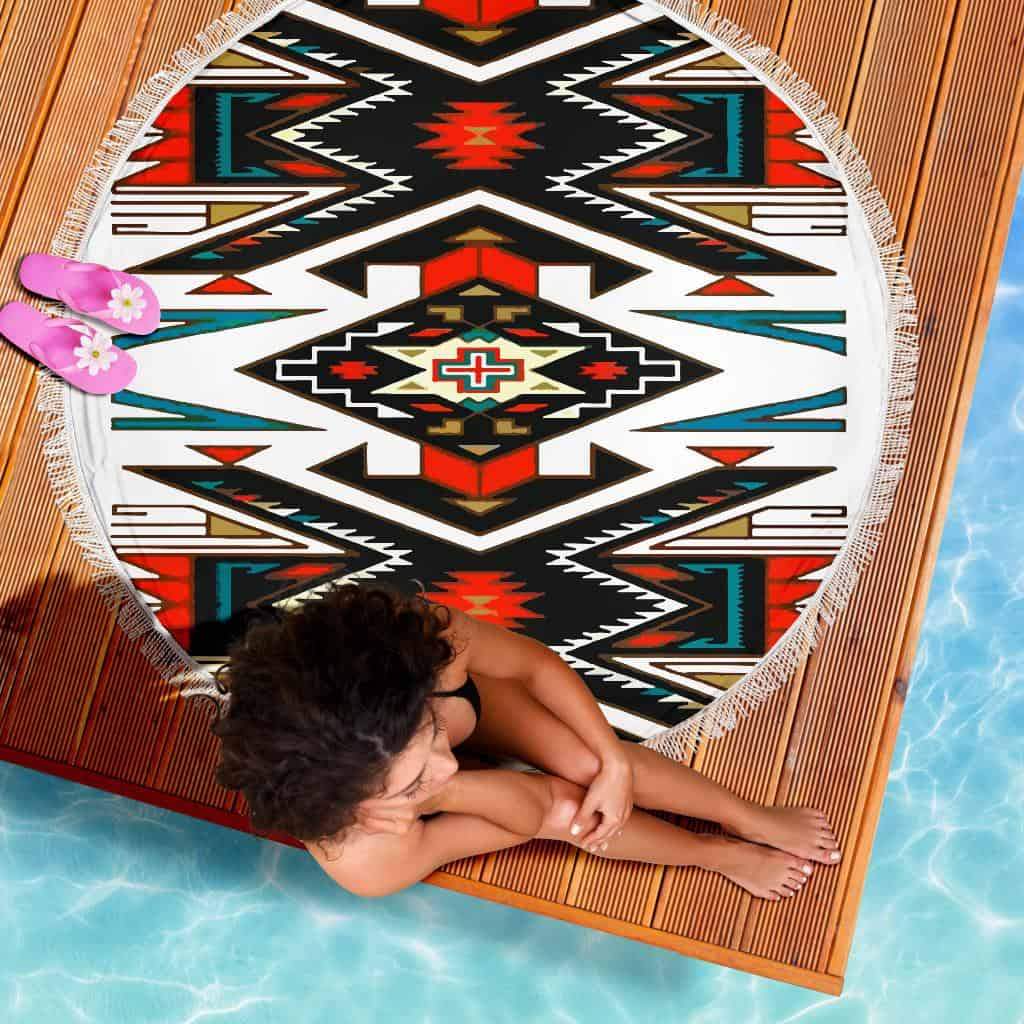 Tribal Colorful Native American Pride Beach Blanket LT10 - Wonder Print Shop