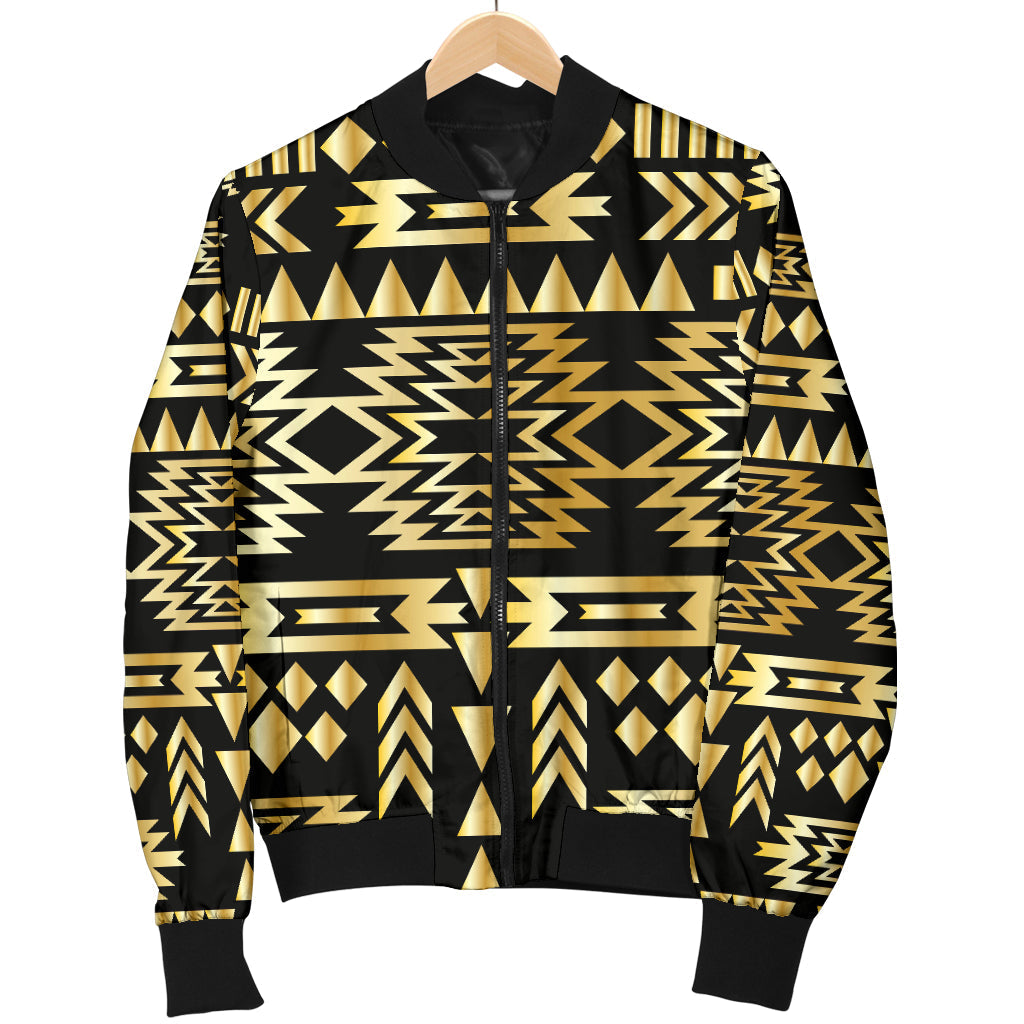 Seamless Yellow Pattern Women's Bomber Jacket LT10 - Wonder Print Shop