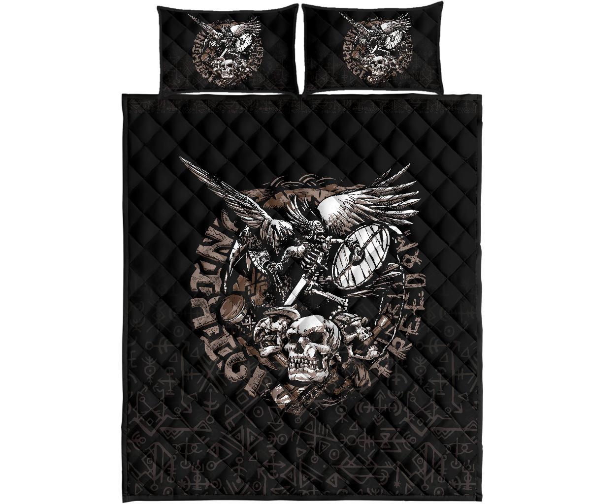 Viking Warrior Tattoo Odin Quilt Bed Set RLT12 - Wonder Print Shop