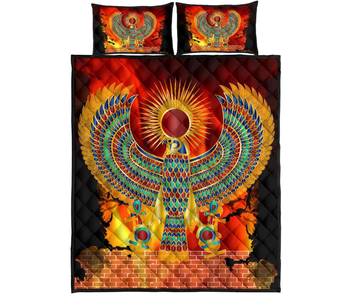 african-quilt-bed-set-egypt-phoenix-quilt-bed-set