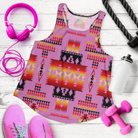 Pink Tribes Pattern Native American Women Racerback Tank LT10 - Wonder Print Shop