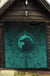 Viking Premium Quilt, Ethnic Odin Raven Cyan RLT12 - Wonder Print Shop
