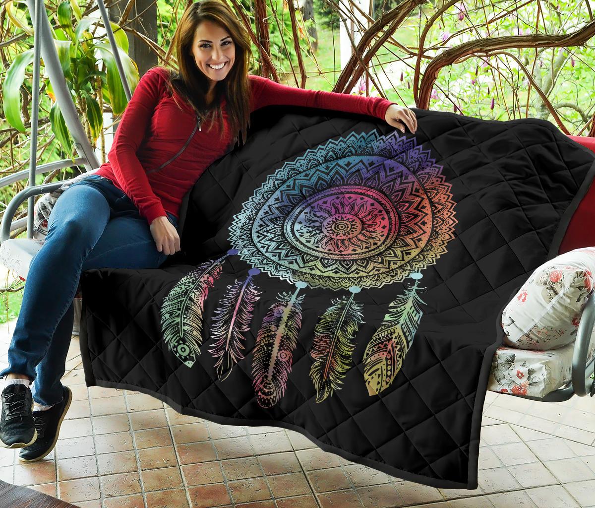 Mandala Dreamcatcher Native American Premium Quilt LT10 - Wonder Print Shop