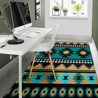 Green Ethnic Aztec Pattern Area Rug LT10 - Wonder Print Shop