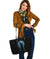 Viking Large Leather Tote Bag, Fenrir Viking Wolf and Moon RLT12 - Wonder Print Shop