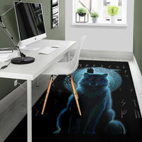 Viking Area Rug, Fenrir Viking Wolf and Moon RLT12 - Wonder Print Shop