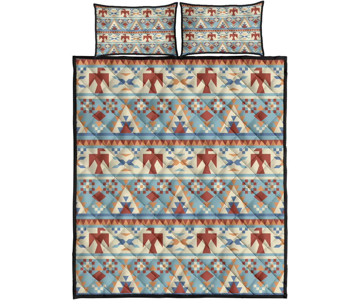 ThunderbirdsTribe Pattern Native American Quilt Bed Set LT10 - Wonder Print Shop