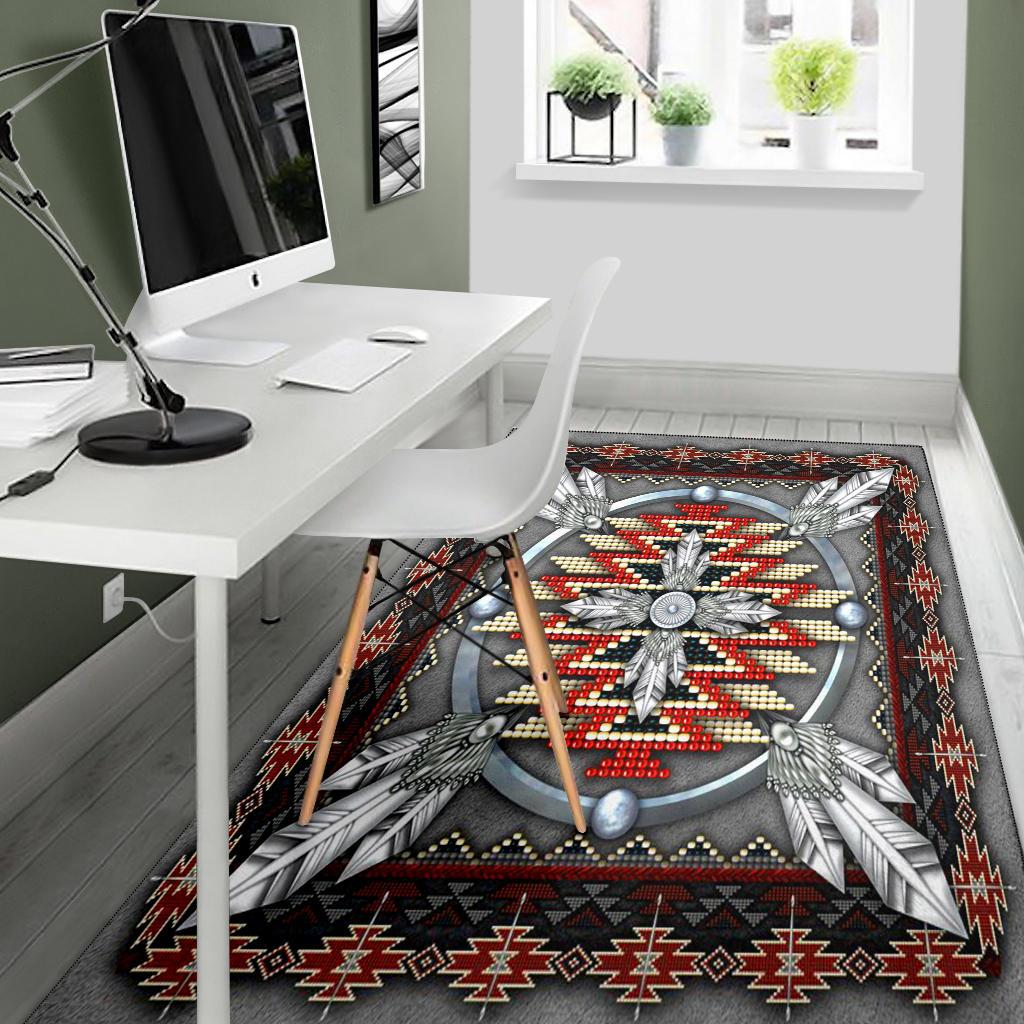 Naumaddic Arts Native American Design Area Rug LT10 - Wonder Print Shop