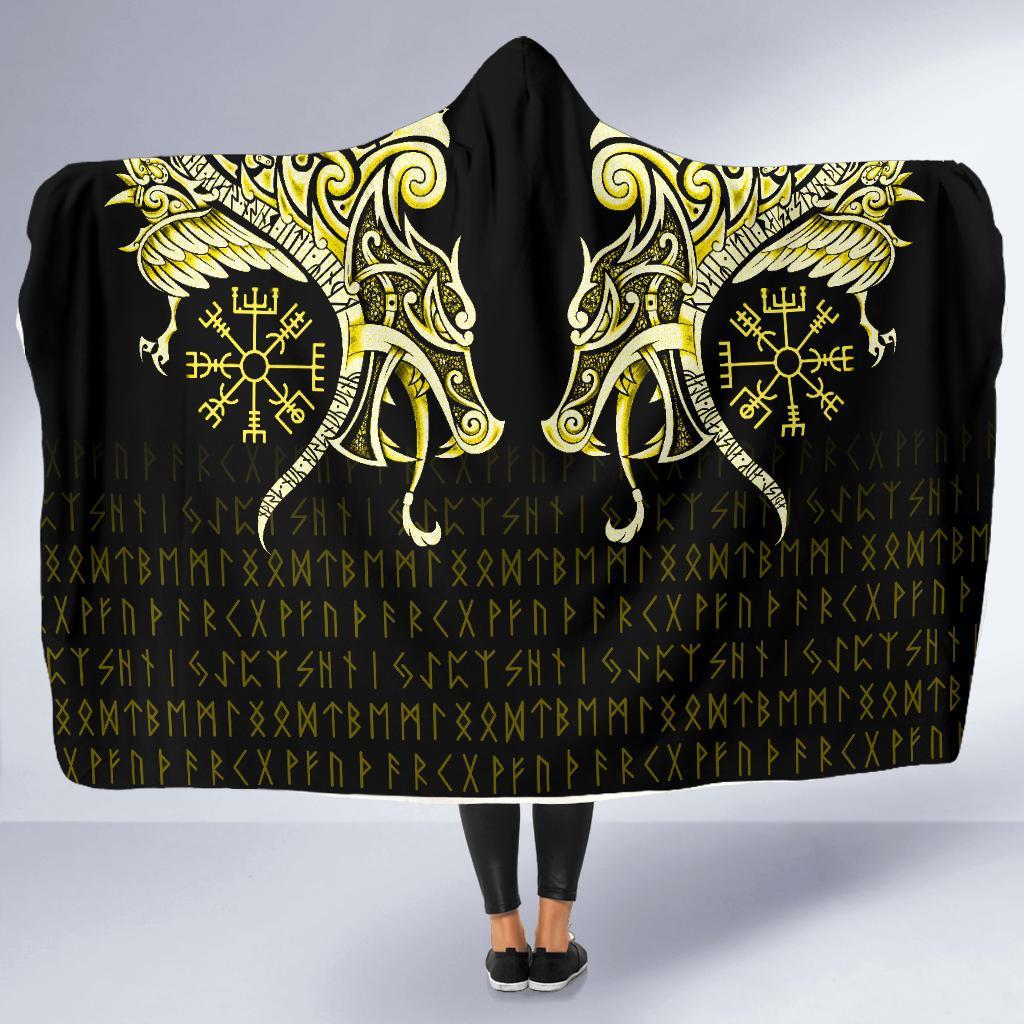 viking-economy-hooded-blanket-fenrir-raven-and-vegvisir-tattoo-yellow
