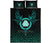 Viking Quilt Bed Set Three Raven and Valknut Cyan RLT12 - Wonder Print Shop