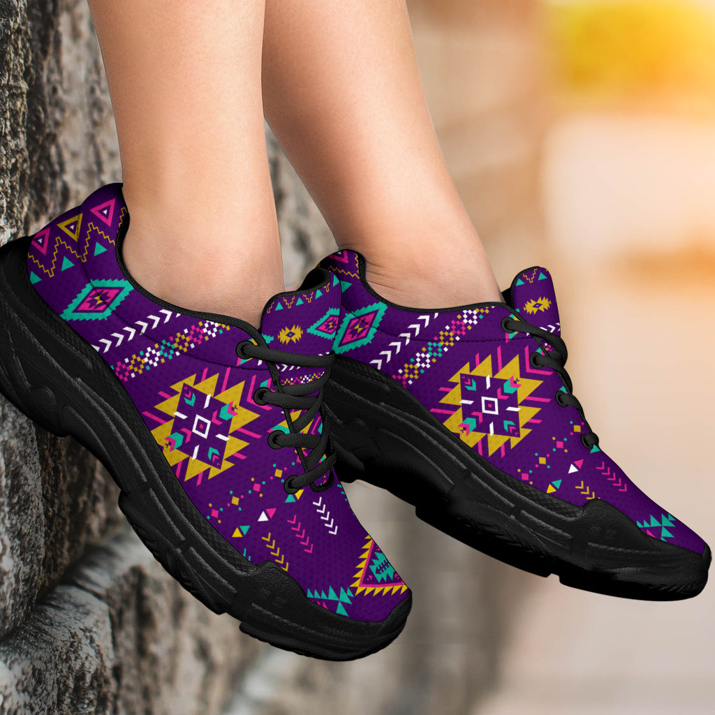 native-american-light-purple-pattern-chunky-sneakers