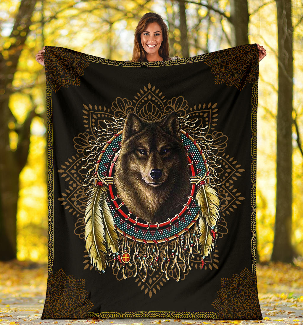 wolf-warrior-dreamcatcher-native-american-blanket
