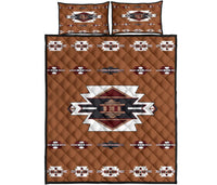 Brown Pattern Native American Quilt Bed Set LT10 - Wonder Print Shop