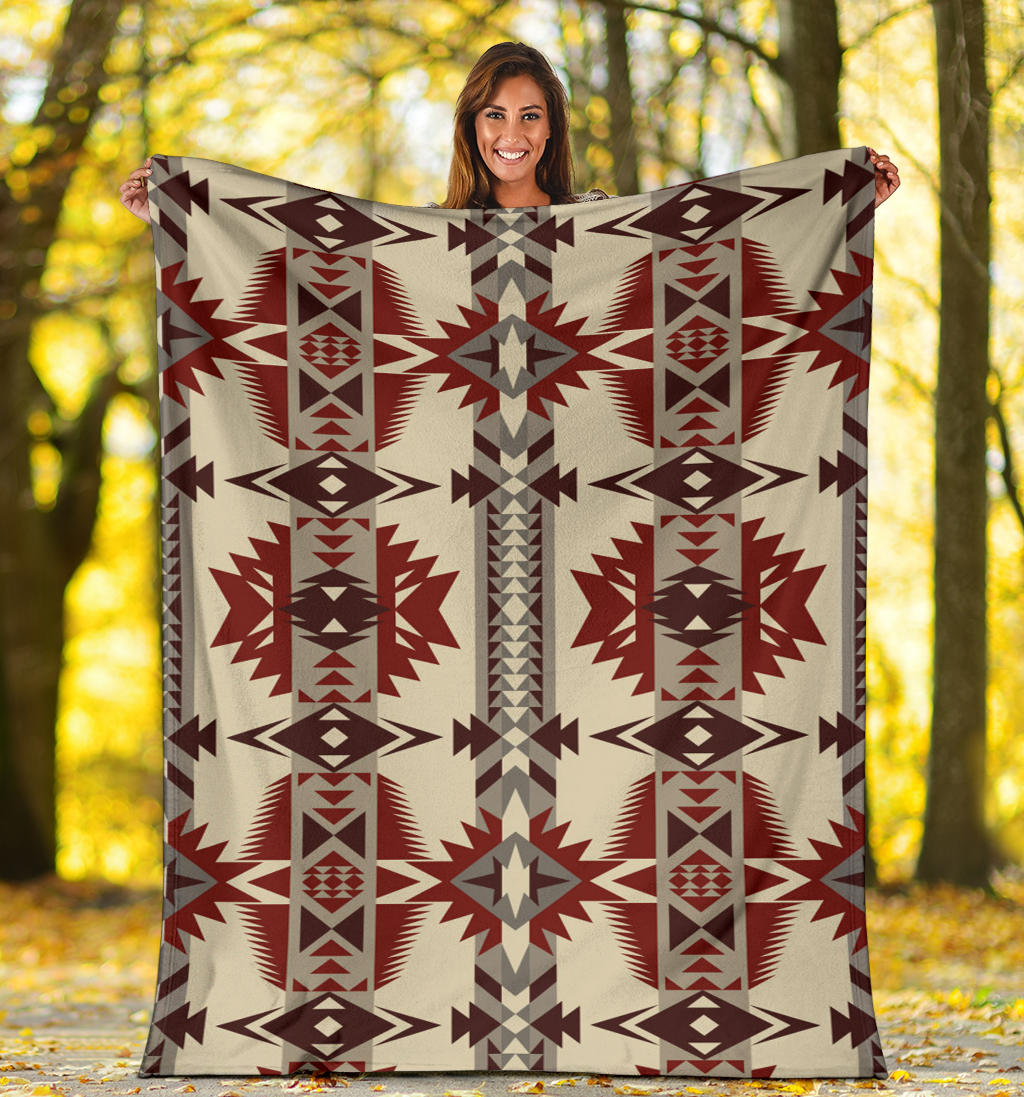 pattern-brow-and-red-premium-blanket