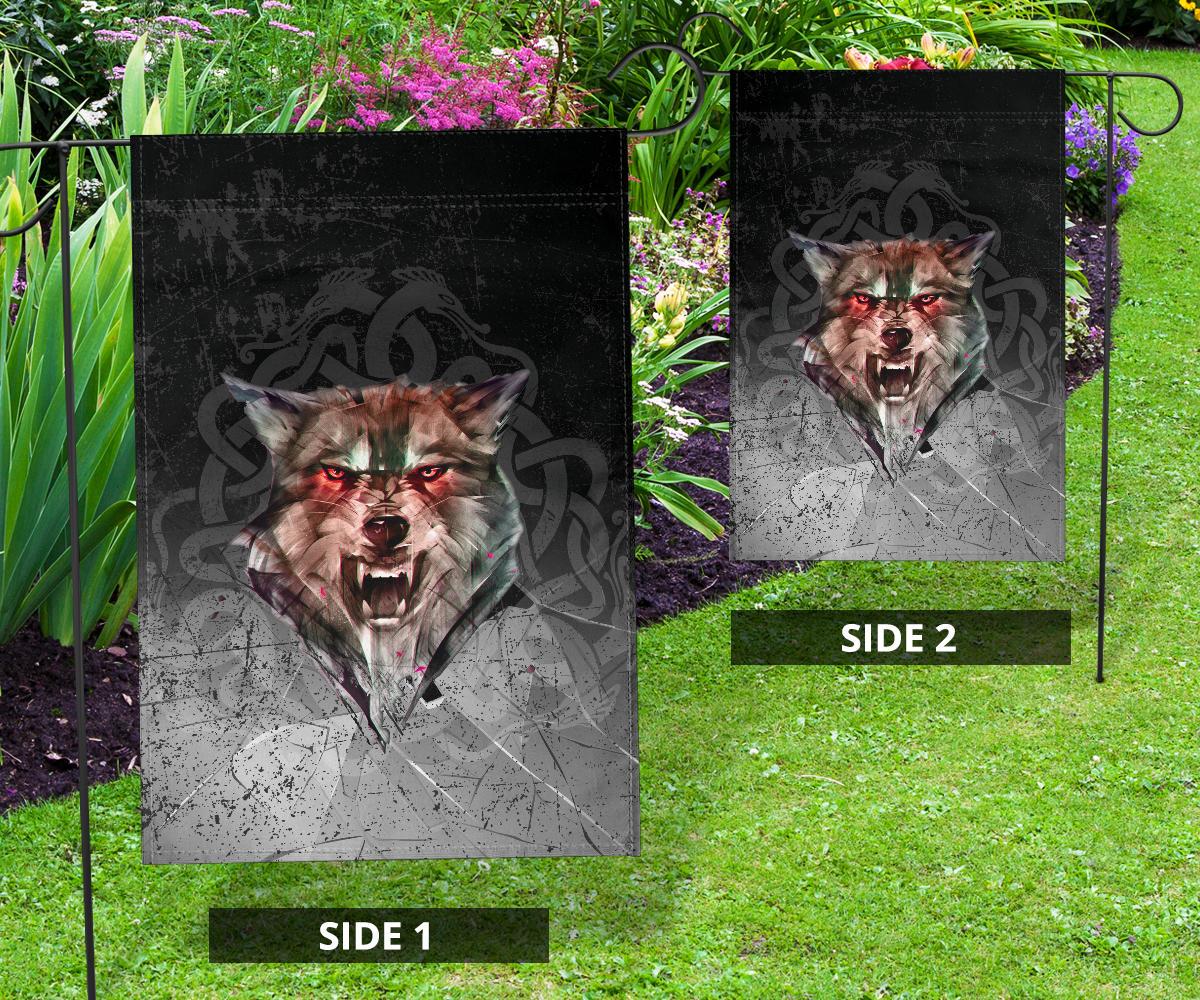 Viking Garden Flag Fenrir Norse Wolf RLT12 - Wonder Print Shop