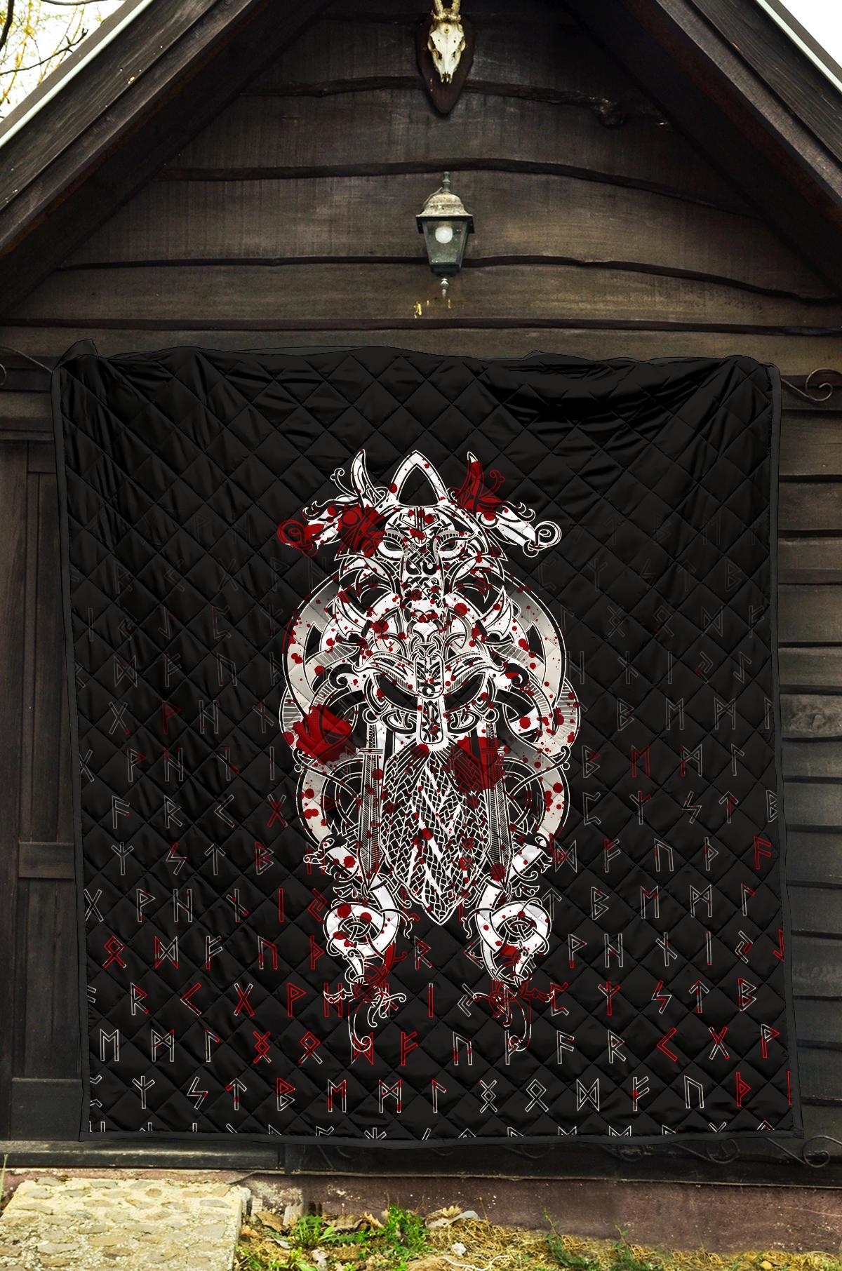 Viking Tyr Tattoo Blood Premium Quilt RLT12 - Wonder Print Shop