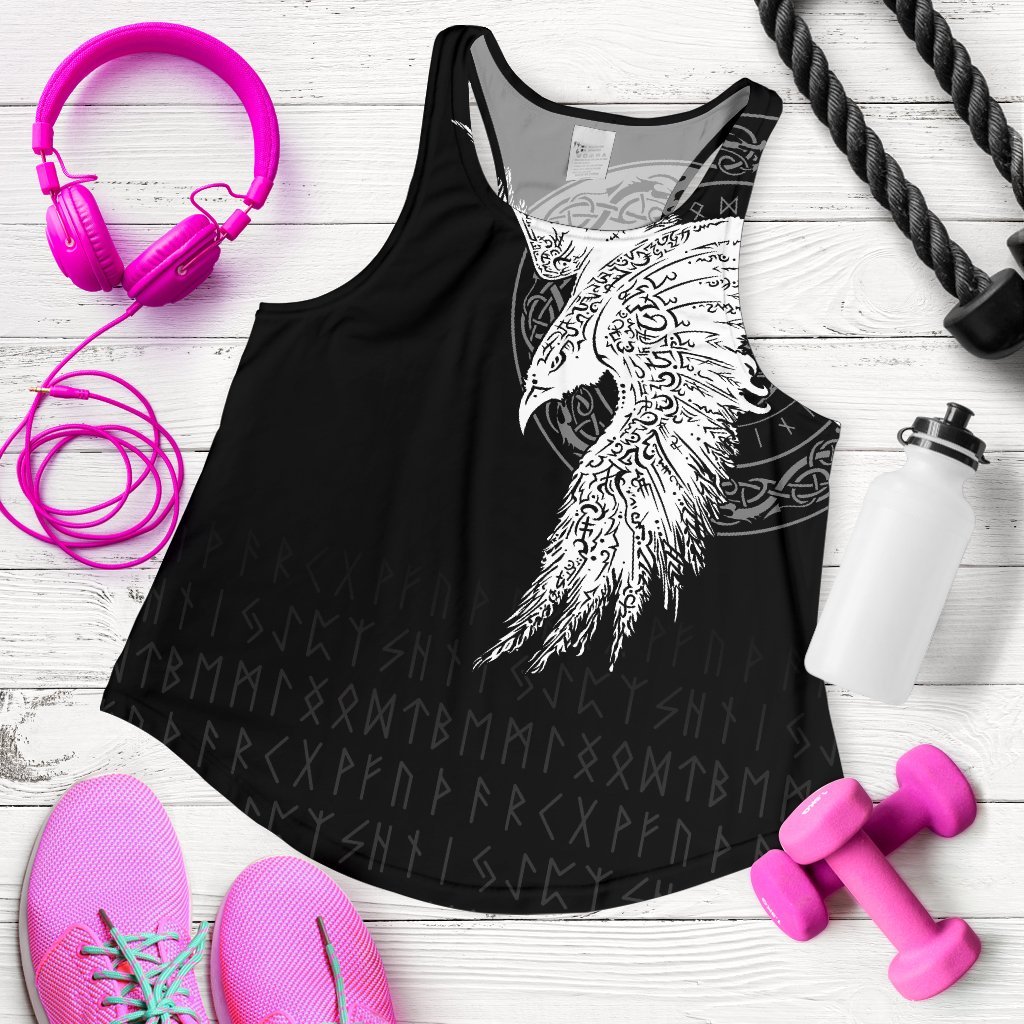 Viking Women's Racerback Tank Mystical Raven Tattoo Special RLT12 - Wonder Print Shop