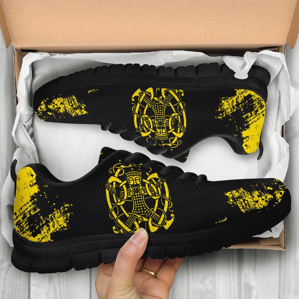 Viking Sneakers, Loki Bound Triskele Rune Gold RLT12 - Wonder Print Shop