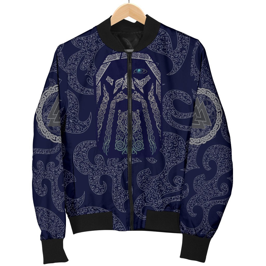 Viking Women's Bomber Jacket Odin God Tattoo RLT12 - Wonder Print Shop