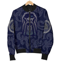Viking Women's Bomber Jacket Odin God Tattoo RLT12 - Wonder Print Shop