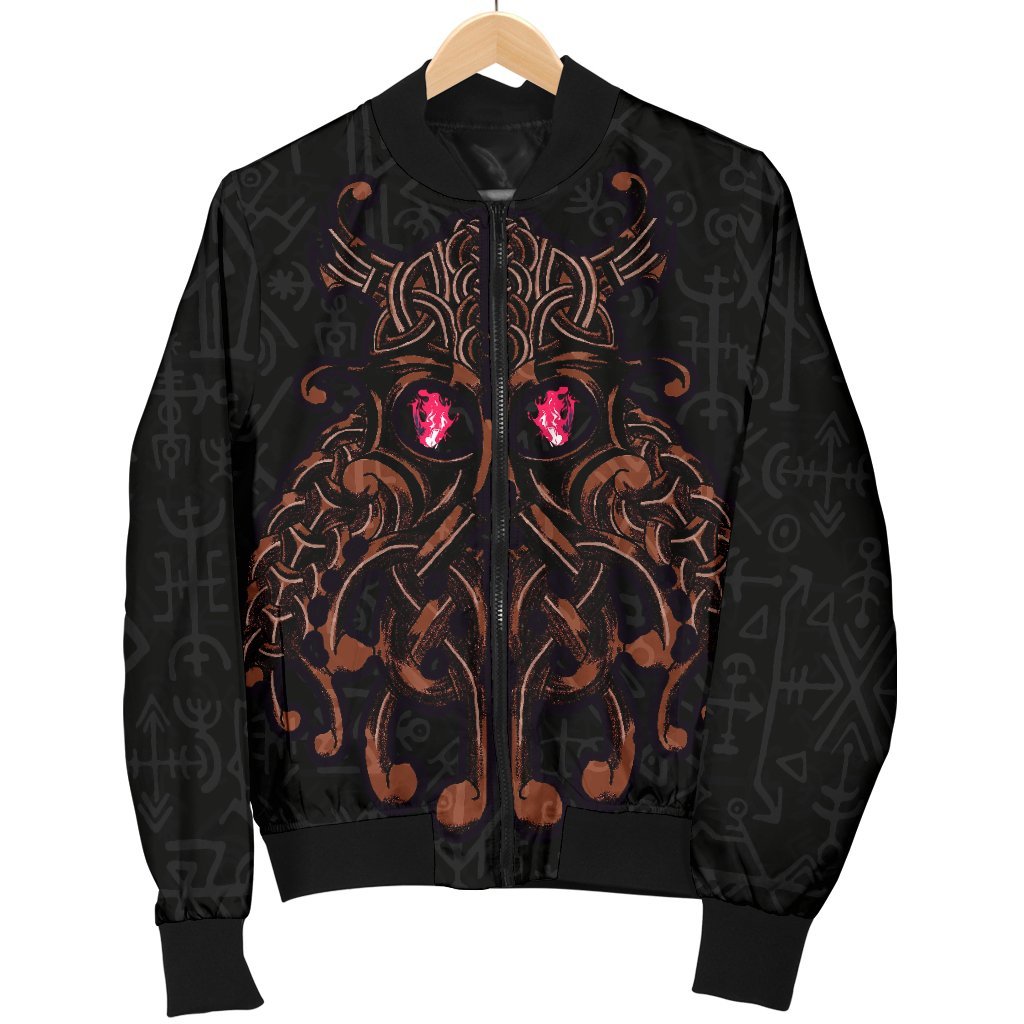 Viking Men's Bomber Jacket, Odin God Furthark Tattoo Special RLT12 - Wonder Print Shop