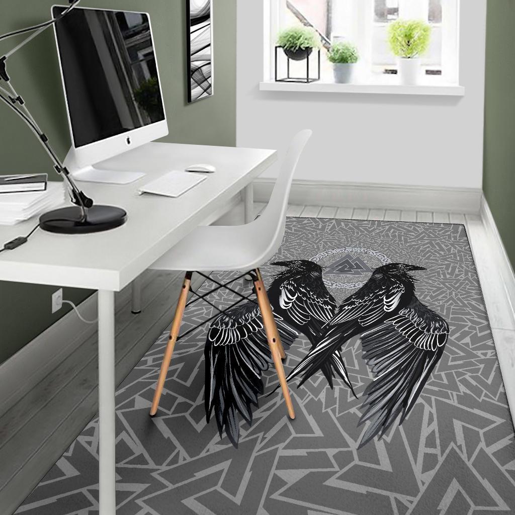 Viking Area Rug Raven Valknut RLT12 - Wonder Print Shop