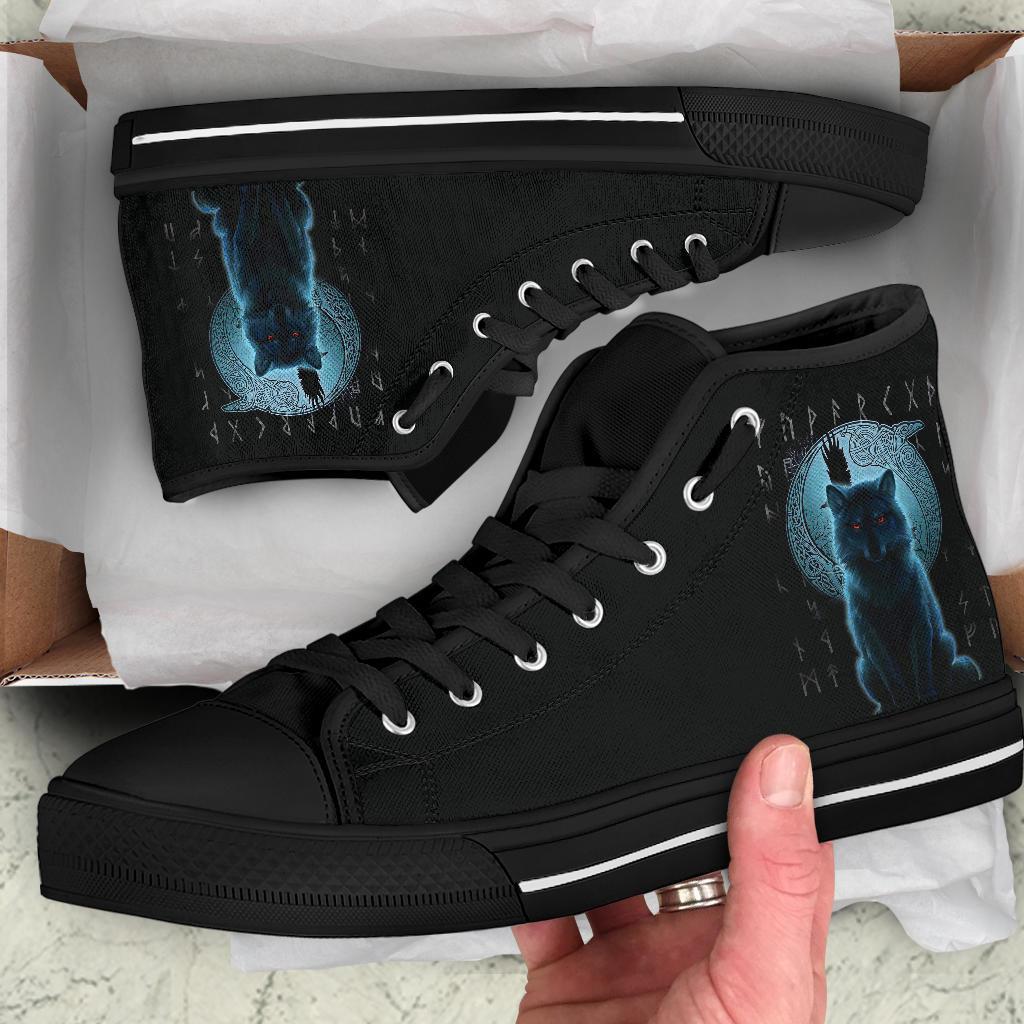 viking-high-top-shoes-fenrir-viking-wolf-and-moon