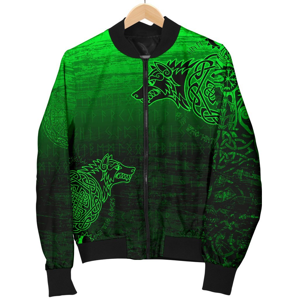 Viking Women's Bomber Jacket, Skoll and Hati RLT12 - Wonder Print Shop
