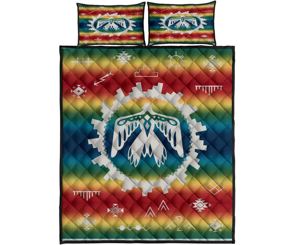Thunderbird Rainbow Native American Quilt Bed Set LT10 - Wonder Print Shop