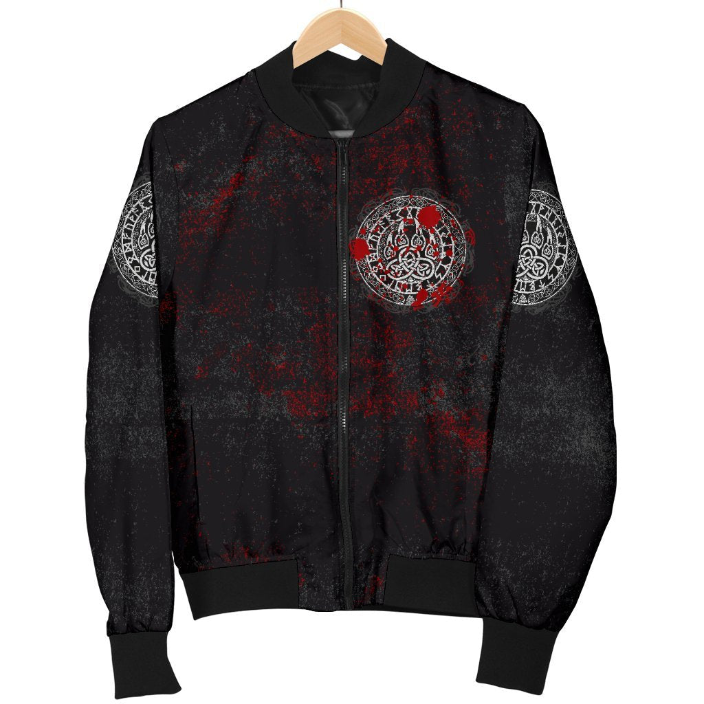 Viking Women's Bomber Jacket - Viking Bear Claws Blood Tattoo RLT12 - Wonder Print Shop