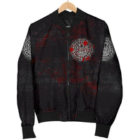 Viking Women's Bomber Jacket - Viking Bear Claws Blood Tattoo RLT12 - Wonder Print Shop