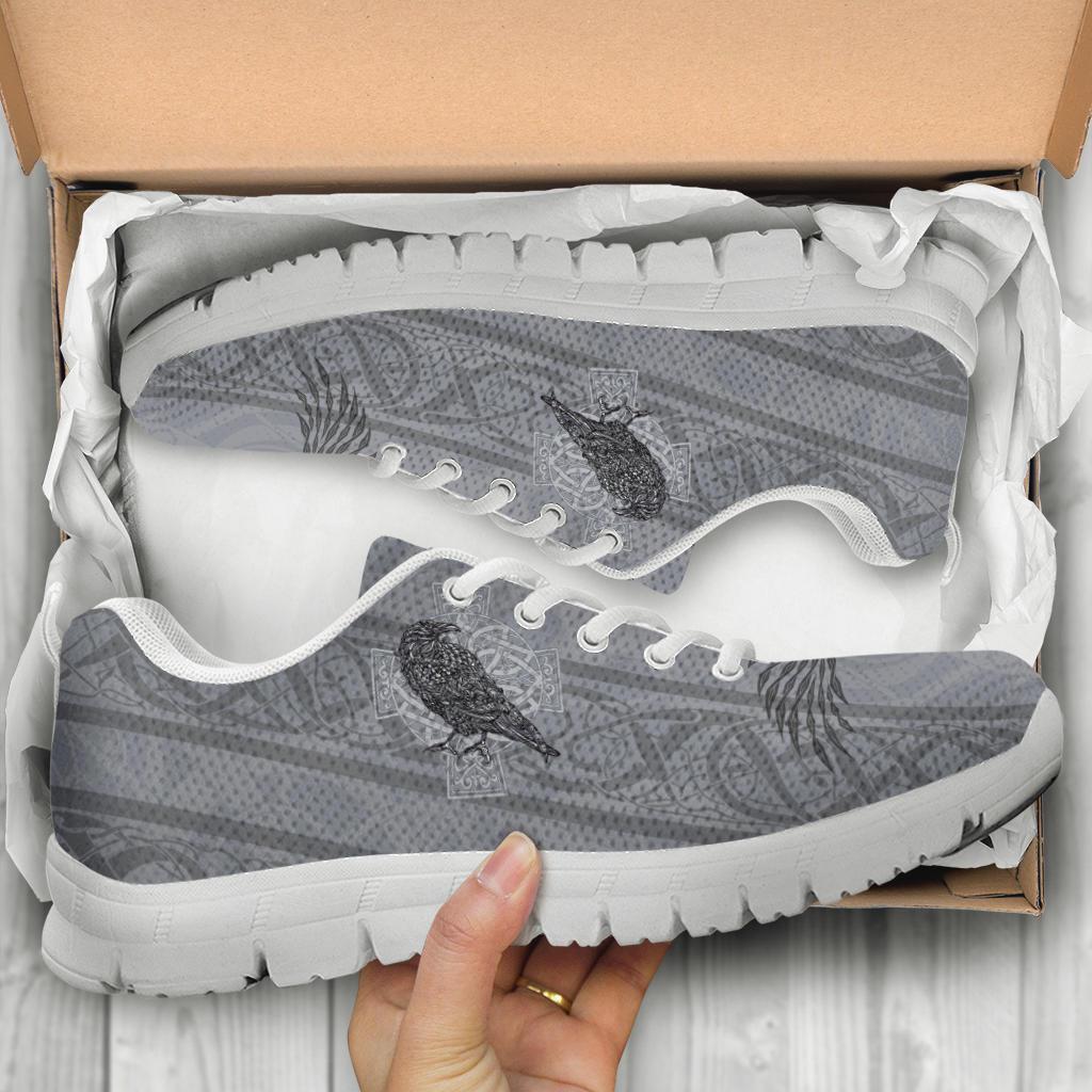 Viking Sneakers - Odin's Celtic Raven - Scandinavian Tattoo RLT12 - Wonder Print Shop