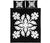 Hawaiian Quilt Bed Set Royal Pattern - Black and White - B2 Style - Wonder Print Shop