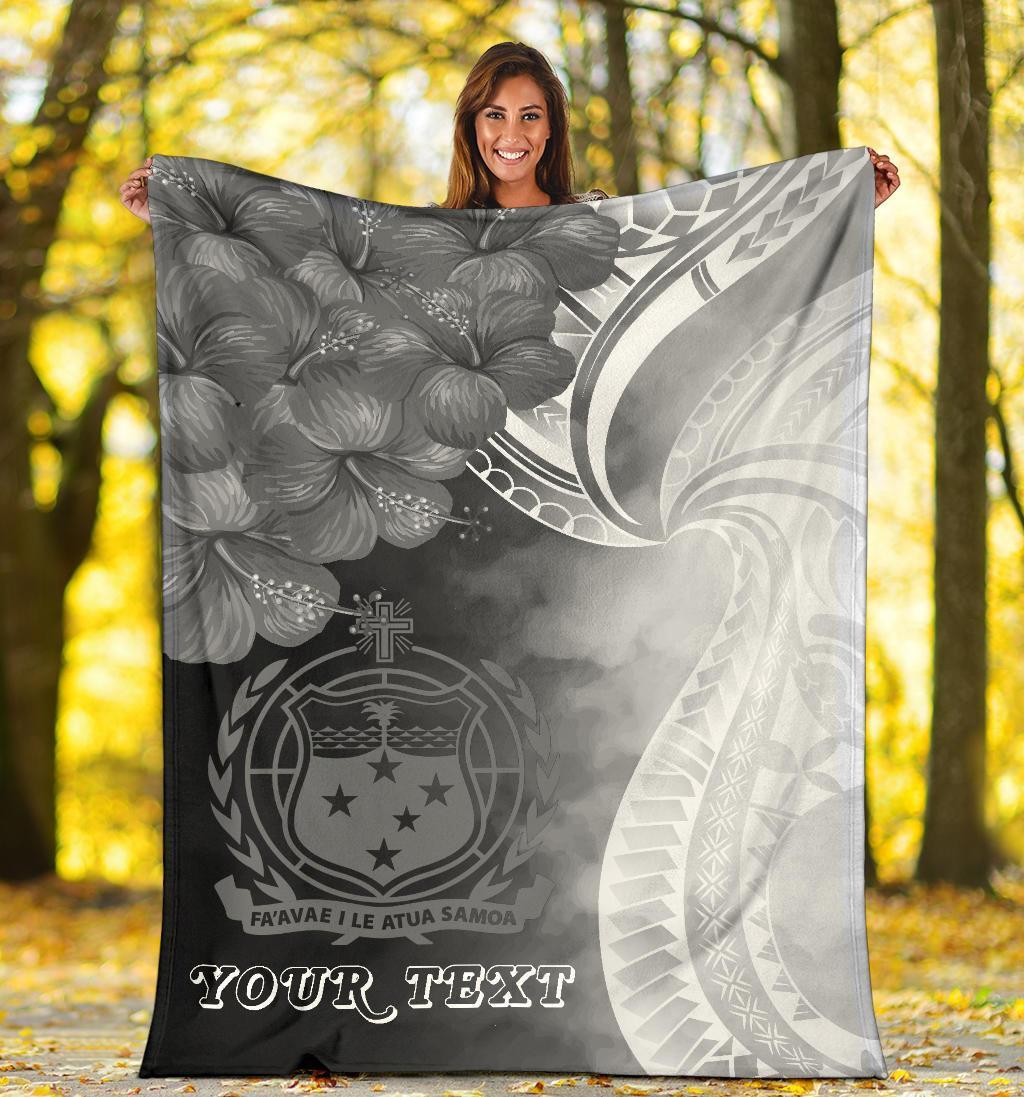 samoa-custom-personalised-premium-blanket-samoa-seal-wave-style-black