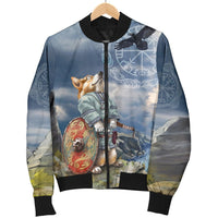 Viking Women's Bomber Jacket, Corgi RLT12 - Wonder Print Shop