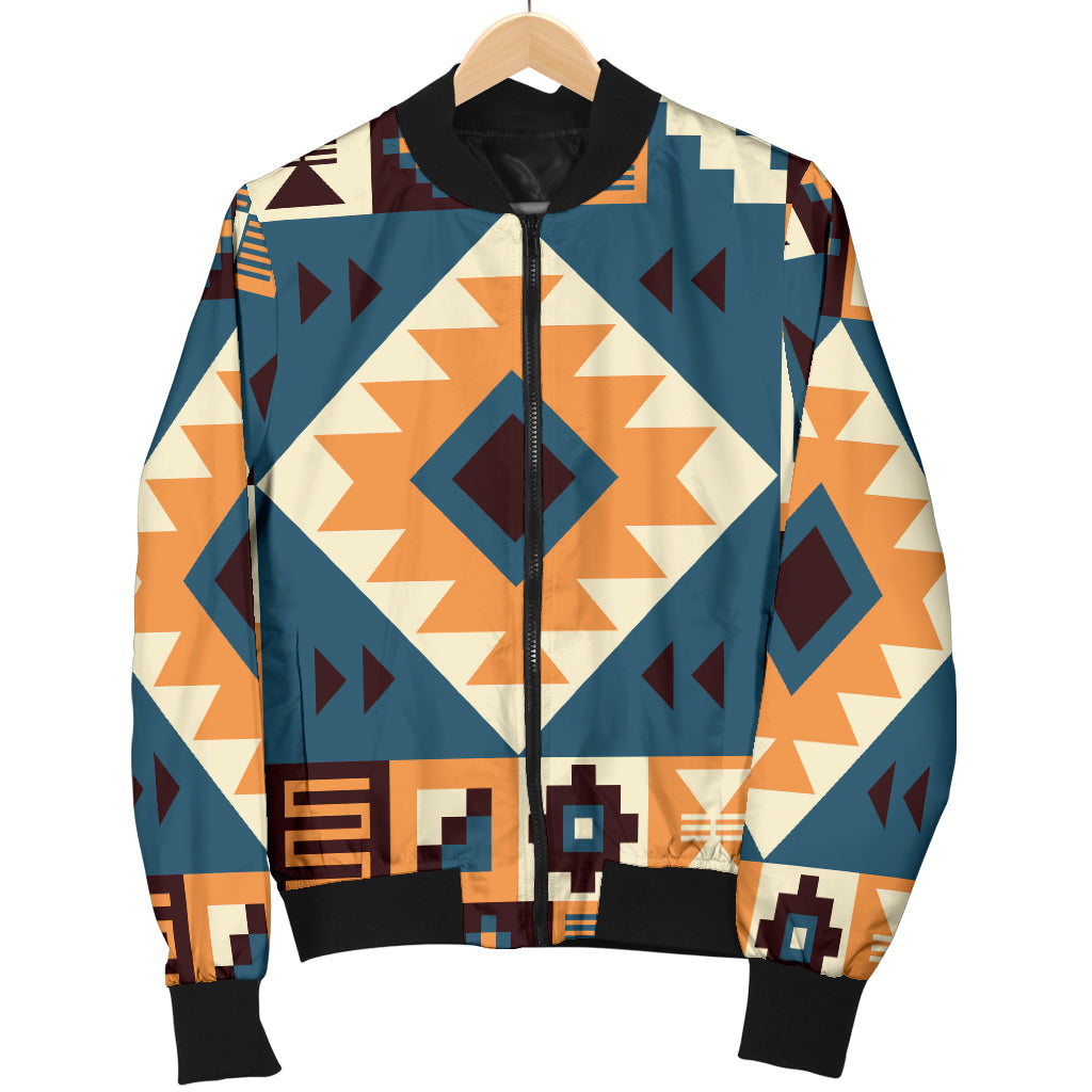 Navy Arrow Pattern Men's Bomber Jacket LT10 - Wonder Print Shop