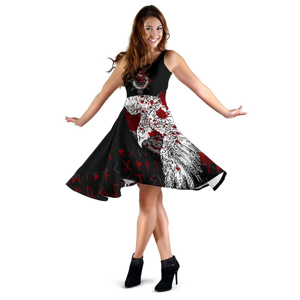 viking-womens-dress-mystical-raven-tattoo-blood