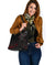 Viking Small Leather Tote Bag - The Raven Of Odin Rune Blood RLT12 - Wonder Print Shop