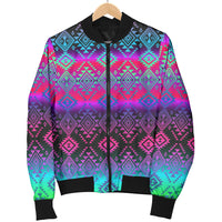 Pattern Native American Women's Bomber Jacket LT10 - Wonder Print Shop