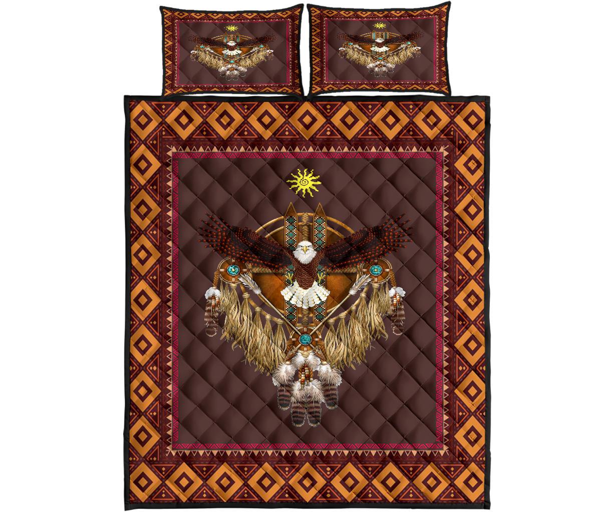 Eagle Sun Dreamcatcher Native American Quilt Bed Set LT10 - Wonder Print Shop