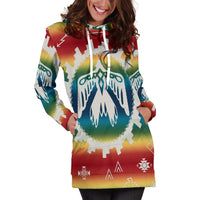 Phoenix Rising Native American Hoodie Dress LT10 - Wonder Print Shop