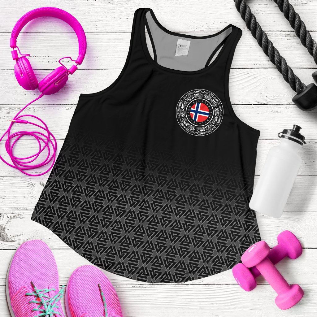 Viking Women's Racerback Tank - Norway Coat Of Arms RLT12 - Wonder Print Shop