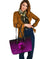 Viking Large Leather Tote Bag, Ethnic Odin Raven Pink RLT12 - Wonder Print Shop