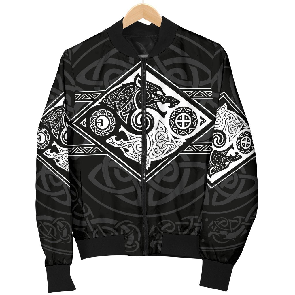 Vikings Men's Bomber Jacket The Wolves, Skoll and Hati RLT12 - Wonder Print Shop