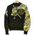 Viking Men's Bomber Jacket, Fenrir Raven and Vegvisir Tattoo Yellow RLT12 - Wonder Print Shop